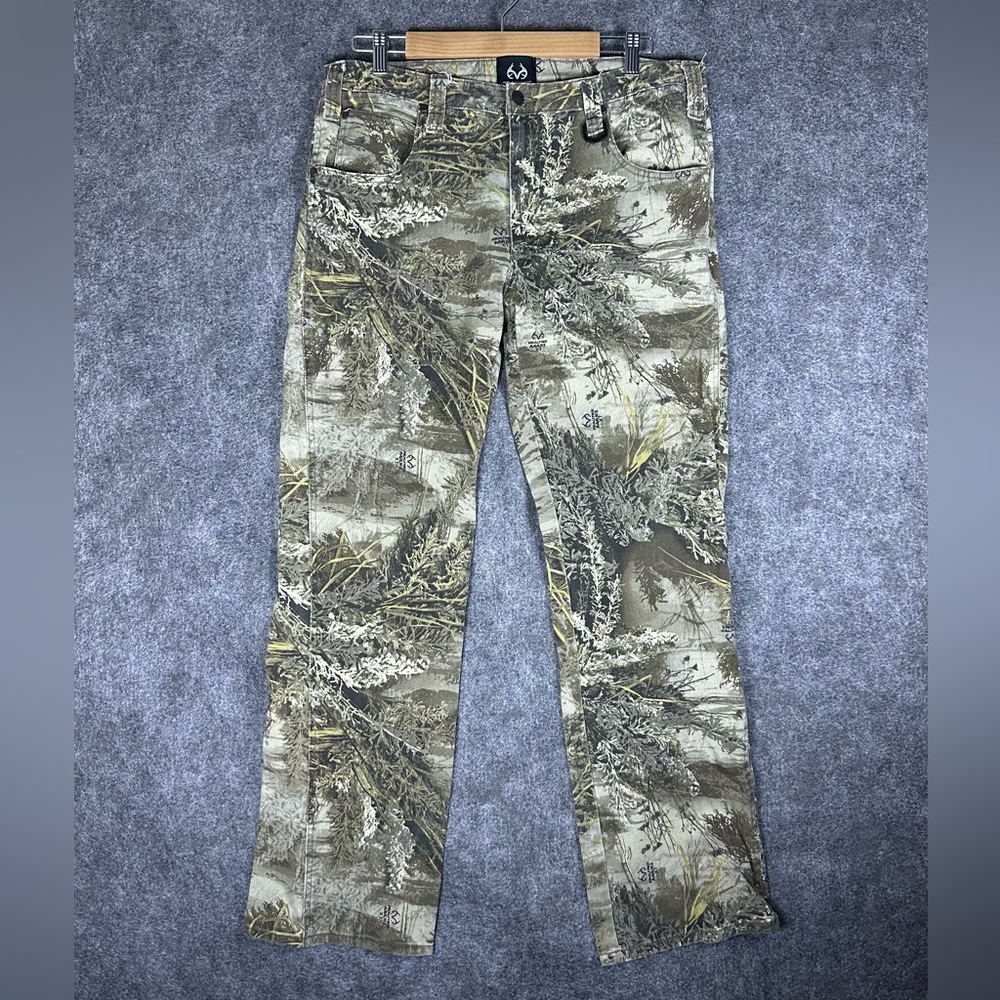 VINTAGE Realtree Jeans Mens 34x34 Camo Relaxed Straight MAX1 Denim Cotton Y2K